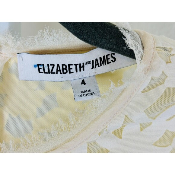 Elizabeth and James Levine Ivory Midi Dress Laser Cut Bodycon Sheer‎ Panel NEW 4 - Picture 7 of 15